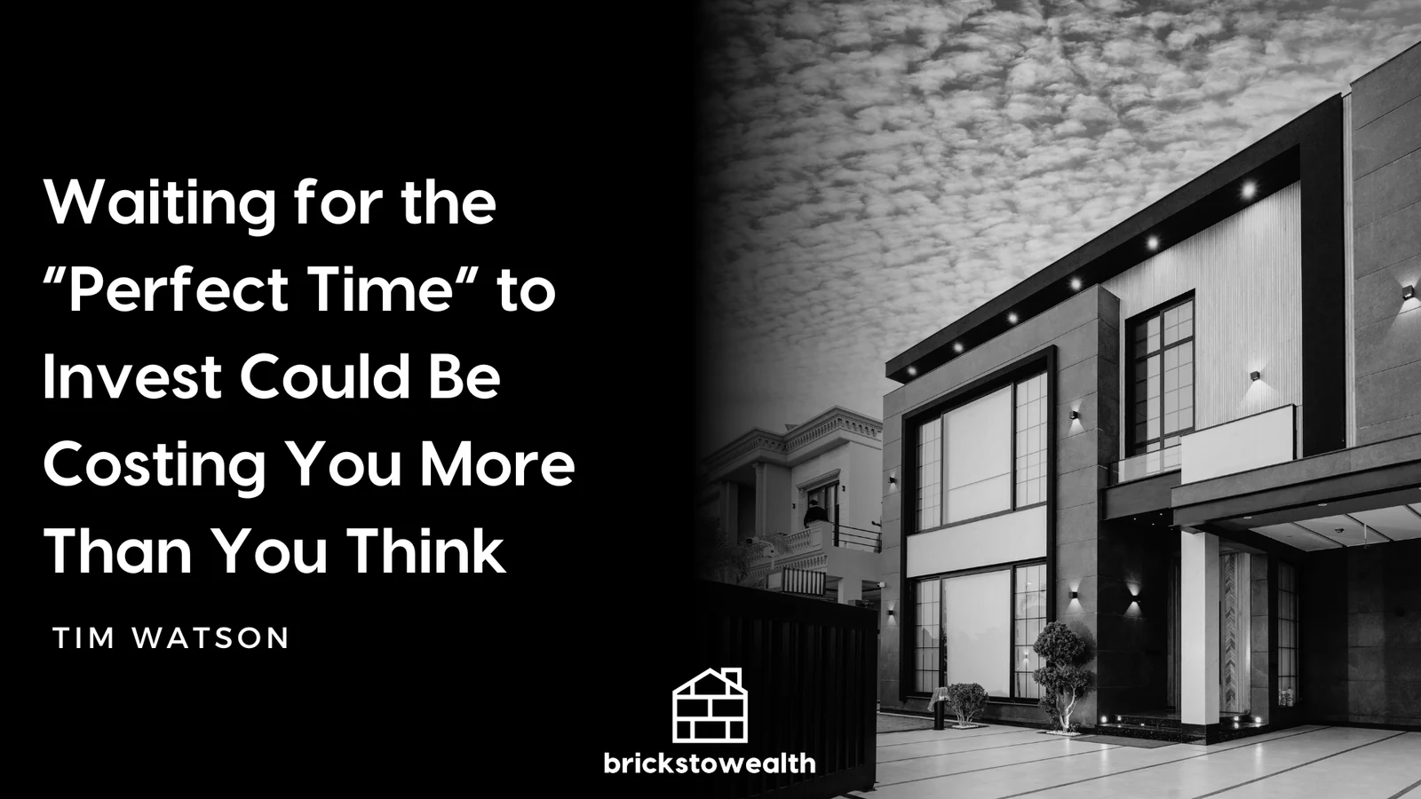 Article cover graphic examining the hidden financial costs of trying to time the property market.